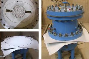  6)	Test set-up with pressure vessel | 